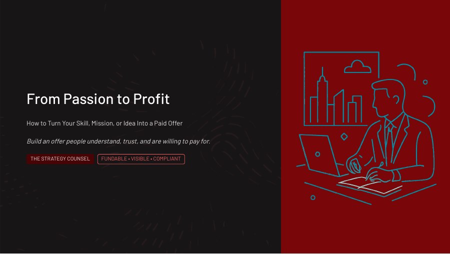 From Passion to Profit workshop cover
